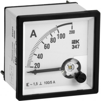 Амперметр аналоговый IEK Э47 100/5А класс точности 1,5 72х72мм - IPA10-6-0100-E Амперметр аналоговый IEK Э47 100/5А класс точности 1,5 72х72мм - IPA10-6-0100-E