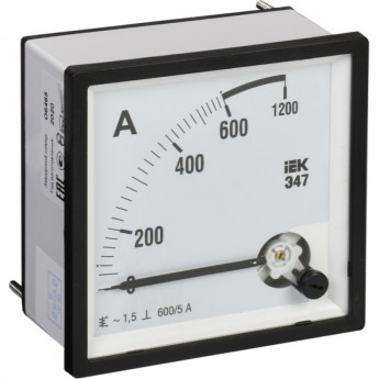 Амперметр аналоговый IEK IPA10-6-0600-E Э47 600/5А класс точности 1,5 72х72мм - Амперметр аналоговый IEK IPA10-6-0600-E Э47 600/5А класс точности 1,5 72х72мм -