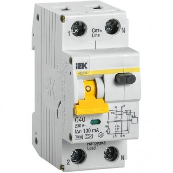 Автоматический выключатель дифференциального тока IEK АВДТ32 C40 100мА - MAD22-5-040-C-100 Автоматический выключатель дифференциального тока IEK АВДТ32 C40 100мА - MAD22-5-040-C-100