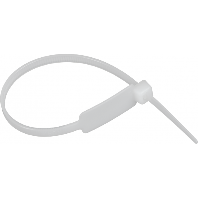 Хомут IEK 4.8х370мм P6.6 маркерный белый (уп.100шт) UHH14-D048-370-100-K01