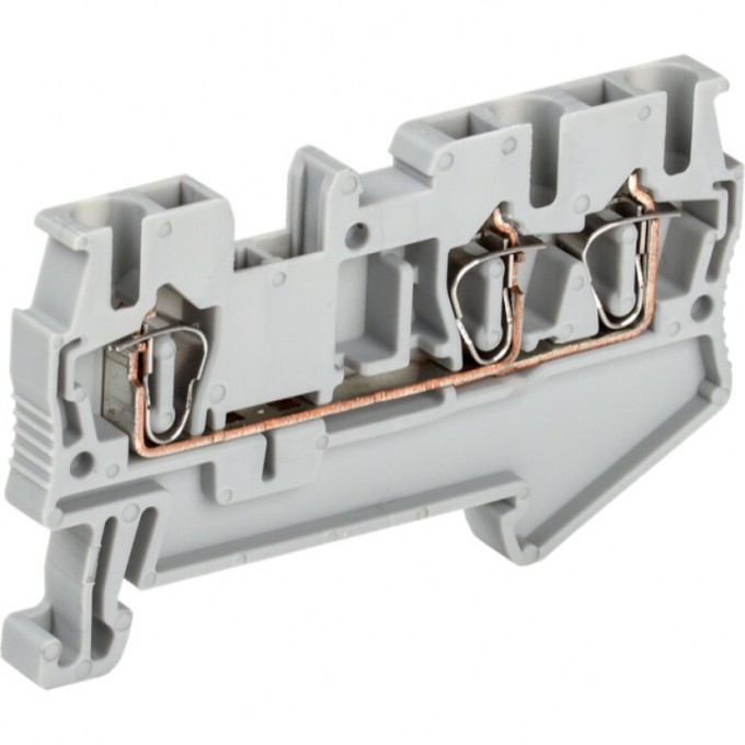 Клемма пружинная IEK КПИ 3в-2,5 3 вывода 31А серая - YZN11-3-002-K03