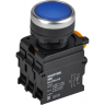 Кнопка с подсветкой IEK MASTER MI-BT60-11D-3-12-K07 d=22мм 1NO+1NC синяя MI-BT60-11D-33-12-K07