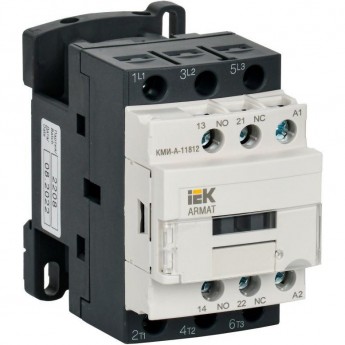 Контактор IEK КМИ-А-11812 LC1D 18А кат. 230В AC 1НО+1НЗ AC-3 IEK AR-ACC-11-018-230-11 Контактор IEK КМИ-А-11812 LC1D 18А кат. 230В AC 1НО+1НЗ AC-3 IEK AR-ACC-11-018-230-11