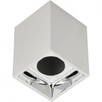 Накладной потолочный светильник IEK 4112 gu10, белый/хром, пластик Накладной потолочный светильник IEK 4112 gu10, белый/хром, пластик