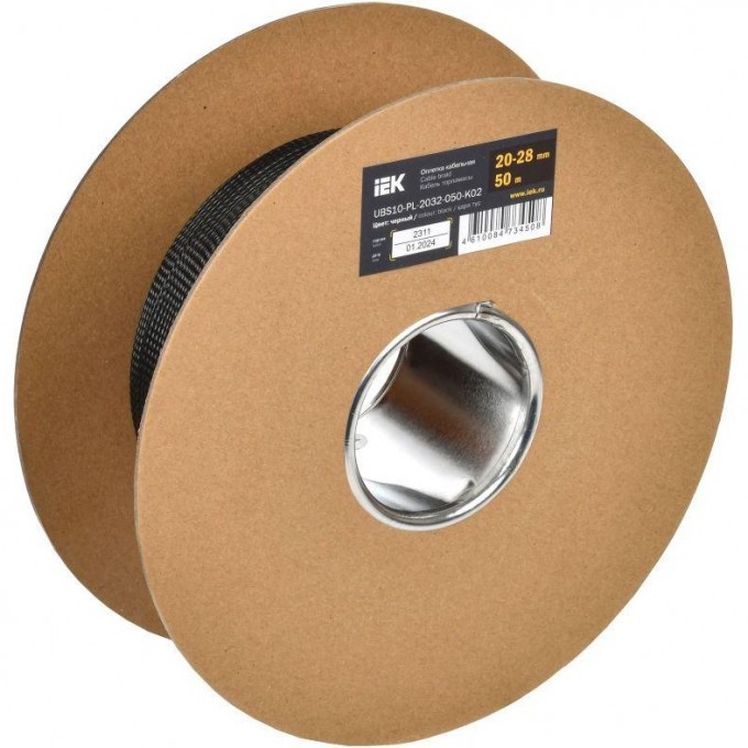 Оплетка кабельная IEK (уп.50м) черный UBS10-PL-2032-050-K02