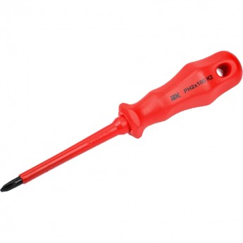 Отвертка диэлектрическая крестовая IEK Ph2х100мм K2 1000В ARMA2L 3 Отвертка диэлектрическая крестовая IEK Ph2х100мм K2 1000В ARMA2L 3