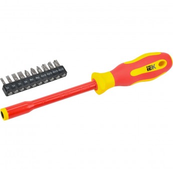 Отвертка диэлектрическая с набором бит IEK Т2 11шт ARMA2L 5 A2L5-SC30-T2-N1-11