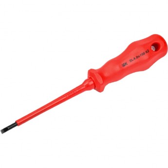 Отвертка диэлектрическая шлицевая IEK SL4.0х100 K2 1000В ARMA2L 3 Отвертка диэлектрическая шлицевая IEK SL4.0х100 K2 1000В ARMA2L 3