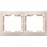 Рамка 2-местная горизонтальная IEK РГ-2-ККм КВАРТА кремовый - EMK20-K33-DM