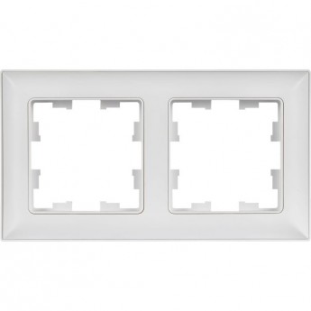 Рамка 2-местная IEK BRITE R-M22-12-K91 РУ-2-БрАБ арктич. бел./бел.