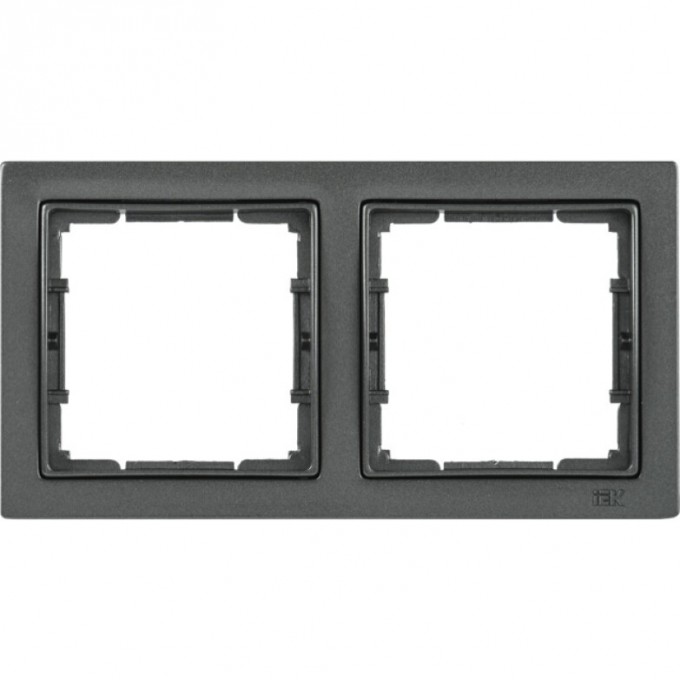 Рамка 2-местная квадратная IEK РУ-2-БА BOLERO Q1 антрацит - EMB22-K95-Q1