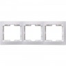 Рамка 3-местная горизонтальная IEK РГ-3-КБ КВАРТА белый - EMK30-K01-DM