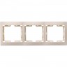 Рамка 3-местная горизонтальная IEK РГ-3-ККм КВАРТА кремовый - EMK30-K33-DM