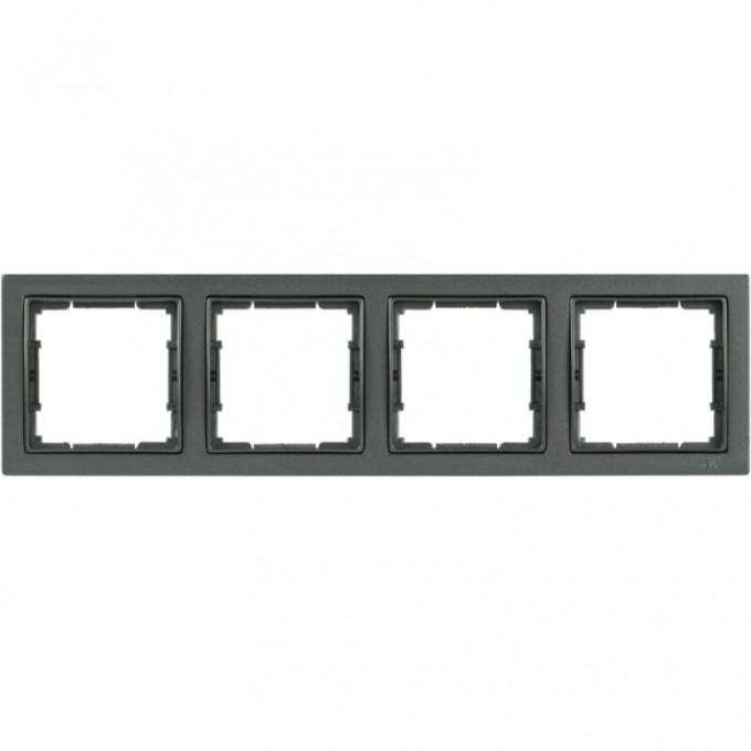 Рамка 4-местная квадратная IEK РУ-4-БА BOLERO Q1 антрацит - EMB42-K95-Q1