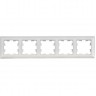 Рамка 5-местная IEK BRITE РУ-5-БрАБ арктич. бел./белый BR-M52-12-K91