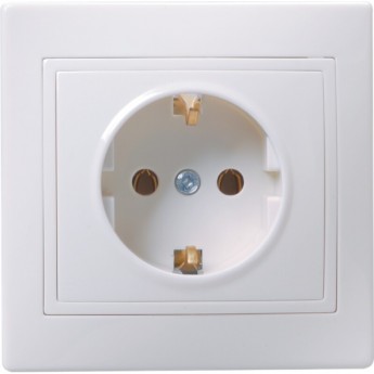 Розетка 1-местная IEK КВАРТА РС10-3-КБ с заземляющим контактом без защитной шторки 16А белый - ERK14-K01-16-DM Розетка 1-местная IEK КВАРТА РС10-3-КБ с заземляющим контактом без защитной шторки 16А белый - ERK14-K01-16-DM