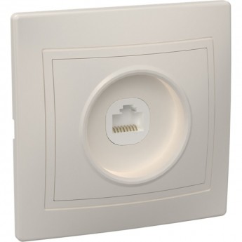 Розетка 1-местная компьютерная IEK КВАРТА РК10-ККм кремовый - EKK10-K33-DM Розетка 1-местная компьютерная IEK КВАРТА РК10-ККм кремовый - EKK10-K33-DM