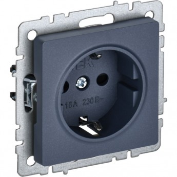 Розетка 1-местная с заземлением без защитных шторок 16А IEK BRITE РС11-1-0-БрМ маренго - BR-R11-16-K35 Розетка 1-местная с заземлением без защитных шторок 16А IEK BRITE РС11-1-0-БрМ маренго - BR-R11-16-K35
