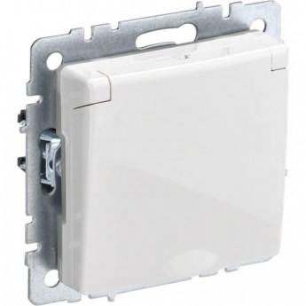 Розетка 1-местная с заземлением с защитными шторками и крышкой 16А IP44 РСбш10-3-44-БрБ белый IEK BRITE BR-R16-16-44-K01 Розетка 1-местная с заземлением с защитными шторками и крышкой 16А IP44 РСбш10-3-44-БрБ белый IEK BRITE BR-R16-16-44-K01