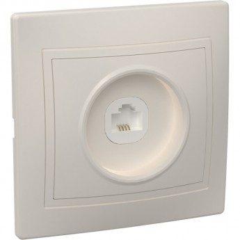 Розетка 1-местная телефонная IEK КВАРТА РТ10-ККм кремовый - ETK10-K33-DM Розетка 1-местная телефонная IEK КВАРТА РТ10-ККм кремовый - ETK10-K33-DM