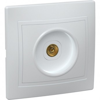 Розетка 1-местная телевизионная IEK КВАРТА РТВ10-КБ белый - EAK10-K01-DM Розетка 1-местная телевизионная IEK КВАРТА РТВ10-КБ белый - EAK10-K01-DM