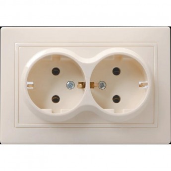 Розетка 2местн. с з/к без защ.штор. 16А IEK КВАРТА (кремовый) РС12-3-ККм ERK24-K33-16-DM Розетка 2местн. с з/к без защ.штор. 16А IEK КВАРТА (кремовый) РС12-3-ККм ERK24-K33-16-DM