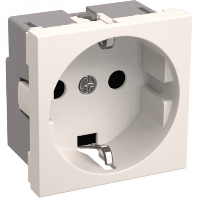 Розетка IEK РКС-20-30-П-К с заземляющим контактом 2к (на 2 модуля) ПРАЙМЕР белая - CKK-40D-RSZB2-K01-K