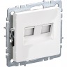 Розетка компьютерная двойная IEK BRITE 5E RJ45 РК10-2-БрБ белый Розетка компьютерная двойная IEK BRITE 5E RJ45 РК10-2-БрБ белый