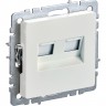 Розетка компьютерная двойная кат.5E RJ45 IEK BRITE РК10-2-БрЖ жемчуг - BR-K20-1-K36 Розетка компьютерная двойная кат.5E RJ45 IEK BRITE РК10-2-БрЖ жемчуг - BR-K20-1-K36