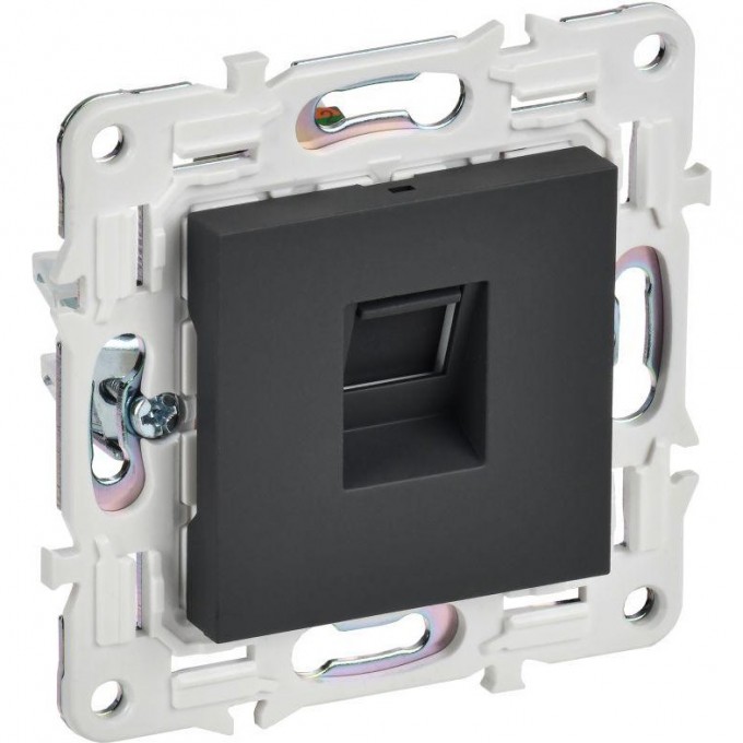 Розетка компьютерная RJ45 кат.5E IEK SKANDY SK-K01G графит SK-K10-1-K53