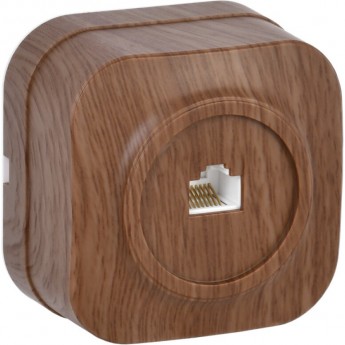 Розетка одноместная для открытой установки компьютерная РК10-ХД IEK GLORY дуб - EKH10-K24 Розетка одноместная для открытой установки компьютерная РК10-ХД IEK GLORY дуб - EKH10-K24