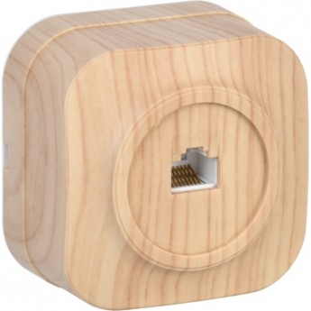 Розетка одноместная для открытой установки компьютерная РК10-ХС IEK GLORY сосна - EKH10-K34 Розетка одноместная для открытой установки компьютерная РК10-ХС IEK GLORY сосна - EKH10-K34