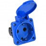Розетка панельная IEK MAGNUM SCHUKO РП11-3 с крышкой, IP44, синий PSN71-016-3-2-44-K07