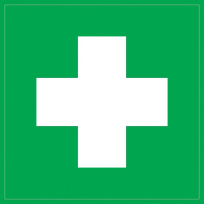 Самоклеящаяся этикетка IEK 150х150мм "Медицинская аптечка" - YPC20-MEDAP-2-010