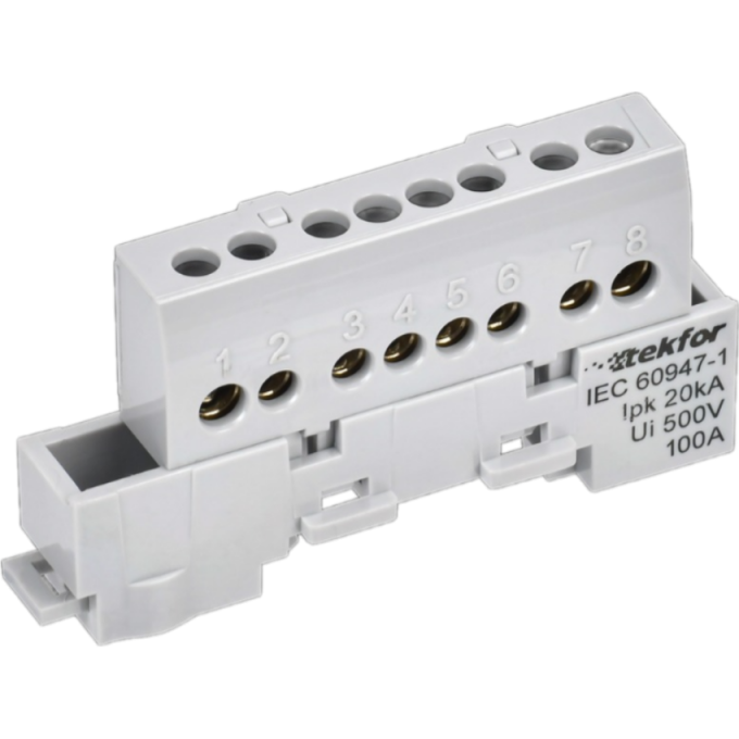 Шина L "фаза" IEK TEKFOR на универсальный держатель 6х9-8-Ср TF-NN10-08-KL-K03