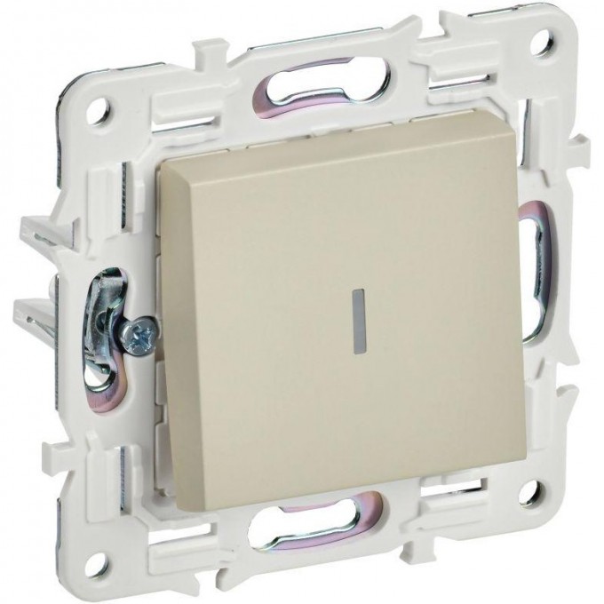 Выключатель 1-клавишный IEK SKANDY 10А SK-V07B с индикацией бежевый SK-V10-1-10-K10