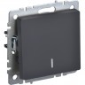 Выключатель 1-клавишный с индикацией IEK BRITE 10А ВС10-1-1-БрГ графит - BR-V10-1-10-K53