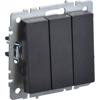 Выключатель 3-клавишный IEK BRITE 10А ВС10-3-0-БрЧ черный - BR-V30-0-10-K02 Выключатель 3-клавишный IEK BRITE 10А ВС10-3-0-БрЧ черный - BR-V30-0-10-K02