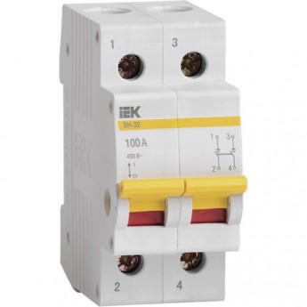 Выключатель нагрузки (мини-рубильник) IEK ВН-32 2Р 100А - MNV10-2-100 Выключатель нагрузки (мини-рубильник) IEK ВН-32 2Р 100А - MNV10-2-100