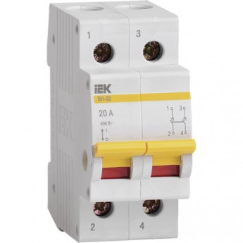 Выключатель нагрузки (мини-рубильник) IEK ВН-32 2Р 20А - MNV10-2-020 Выключатель нагрузки (мини-рубильник) IEK ВН-32 2Р 20А - MNV10-2-020