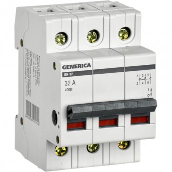 Выключатель нагрузки (мини-рубильник) IEK ВН-32 3Р 32А GENERICA - MNV15-3-032 Выключатель нагрузки (мини-рубильник) IEK ВН-32 3Р 32А GENERICA - MNV15-3-032