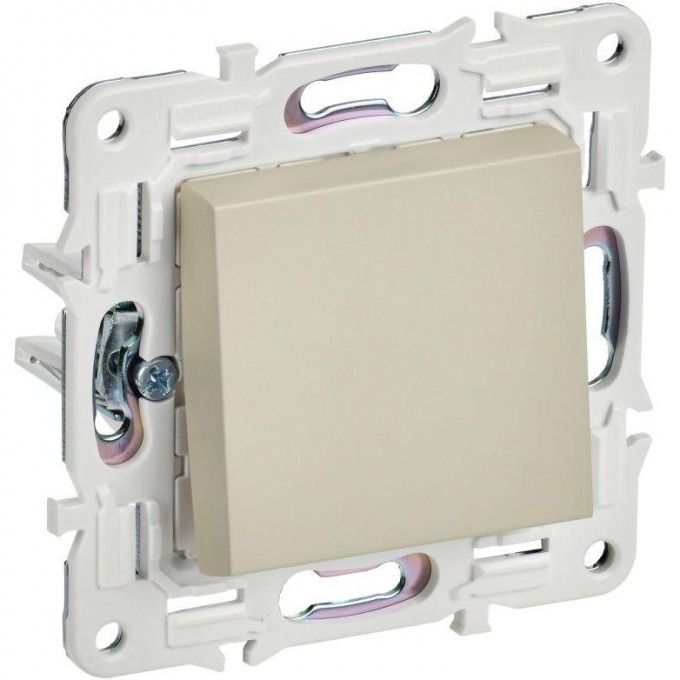 Выключатель проходной 1-клавишный IEK SKANDY 10А SK-V02B бежевый SK-V12-0-10-K10